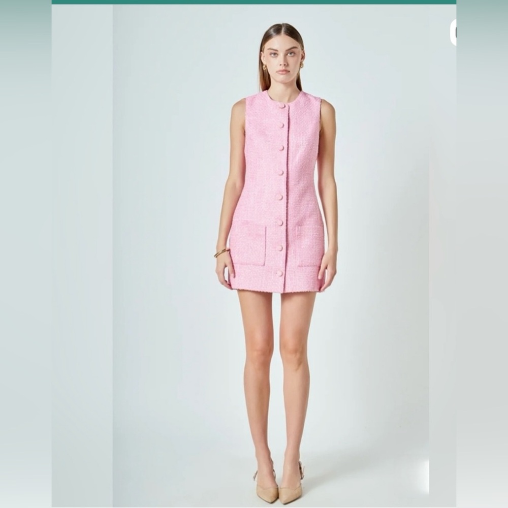 NWOT Endless Rose Tweed Mini Dress